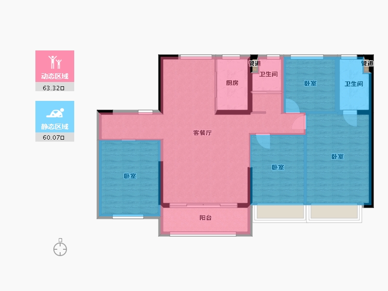 浙江省-湖州市-碧桂园十里春风-112.00-户型库-动静分区