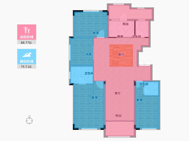 浙江省-绍兴市-嘉悦花园-150.01-户型库-动静分区