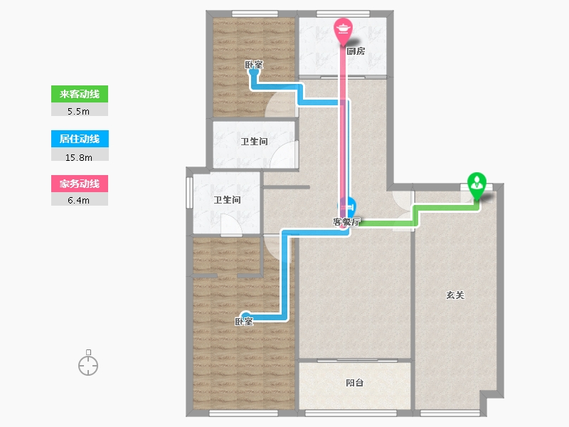 浙江省-嘉兴市-地盛新乐章-123.29-户型库-动静线