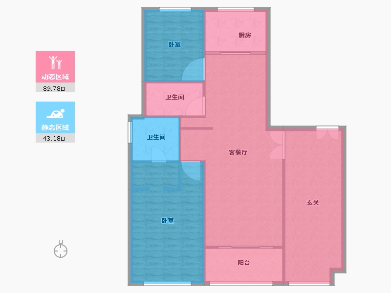 浙江省-嘉兴市-地盛新乐章-123.29-户型库-动静分区