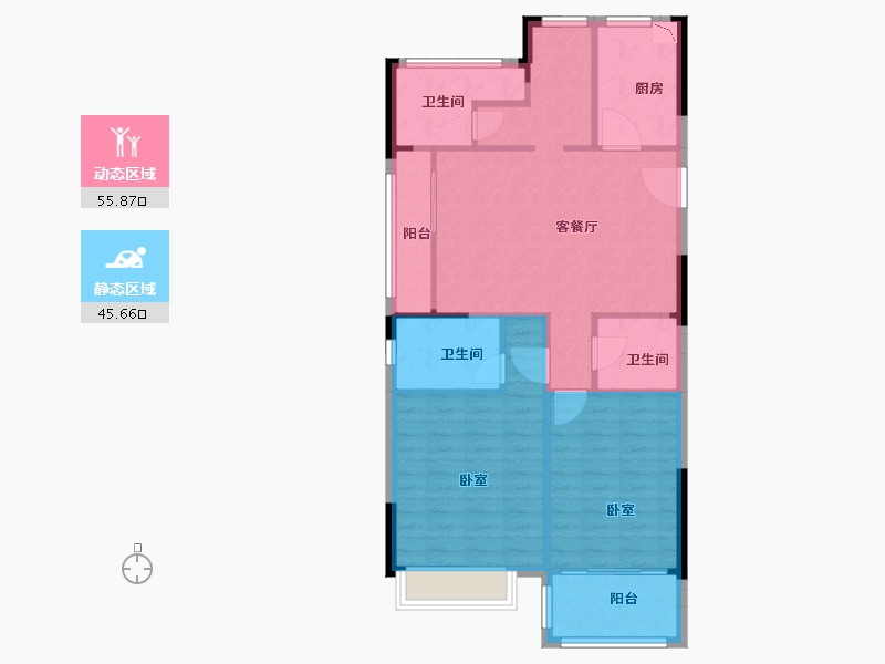 浙江省-嘉兴市-碧桂园海湾1号-92.18-户型库-动静分区