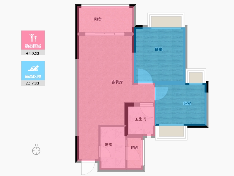 安徽省-芜湖市-信德悦城-62.00-户型库-动静分区