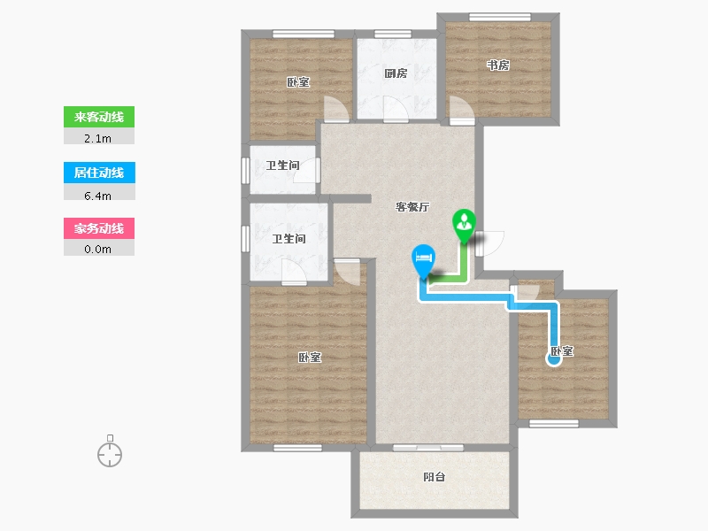 江苏省-镇江市-万科蓝山生活汇-114.00-户型库-动静线