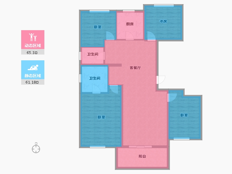 江苏省-镇江市-万科蓝山生活汇-114.00-户型库-动静分区