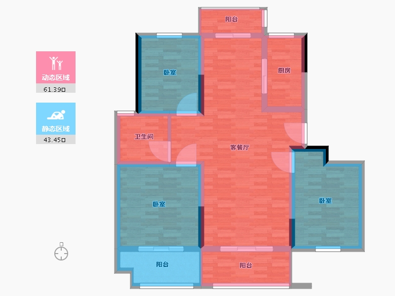 山东省-青岛市-剑桥小镇-94.01-户型库-动静分区