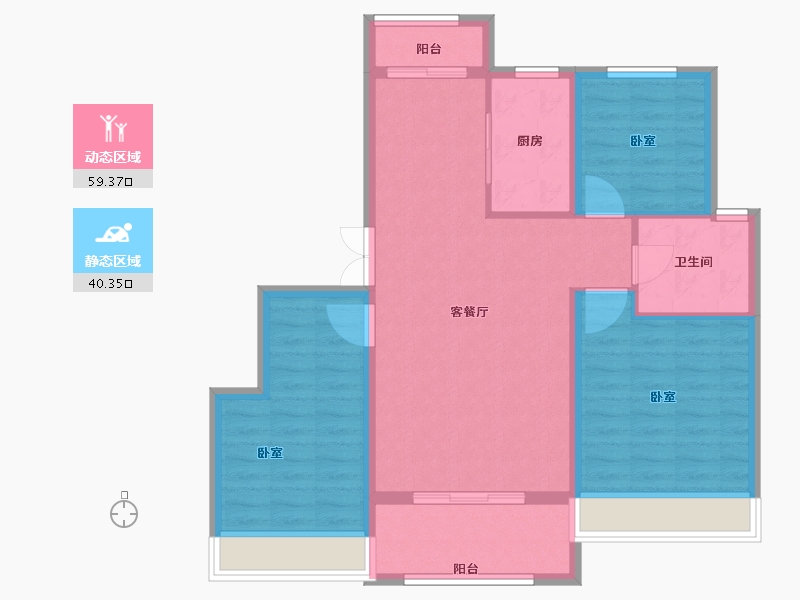 河南省-郑州市-银基国际旅游度假区-90.00-户型库-动静分区