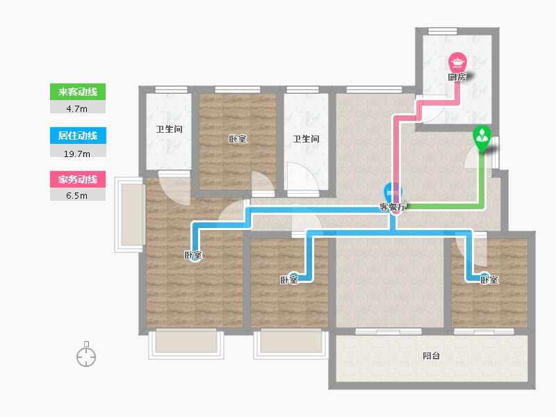 浙江省-温州市-瓯江国际新城-112.00-户型库-动静线