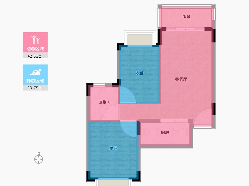 福建省-南平市-武夷山·恒大山水城-59.81-户型库-动静分区