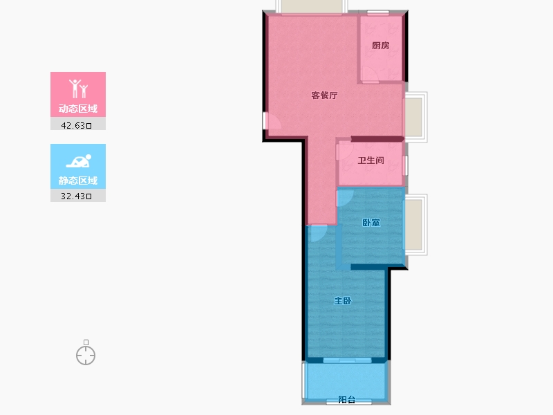 福建省-厦门市-永鸿南岸-67.00-户型库-动静分区