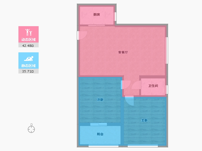 山东省-青岛市-明德小镇公寓-70.00-户型库-动静分区