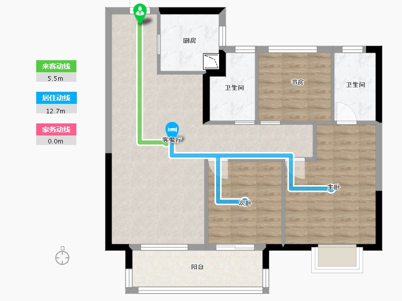 江西省-赣州市-绿地赣州城际空间站-81.60-户型库-动静线