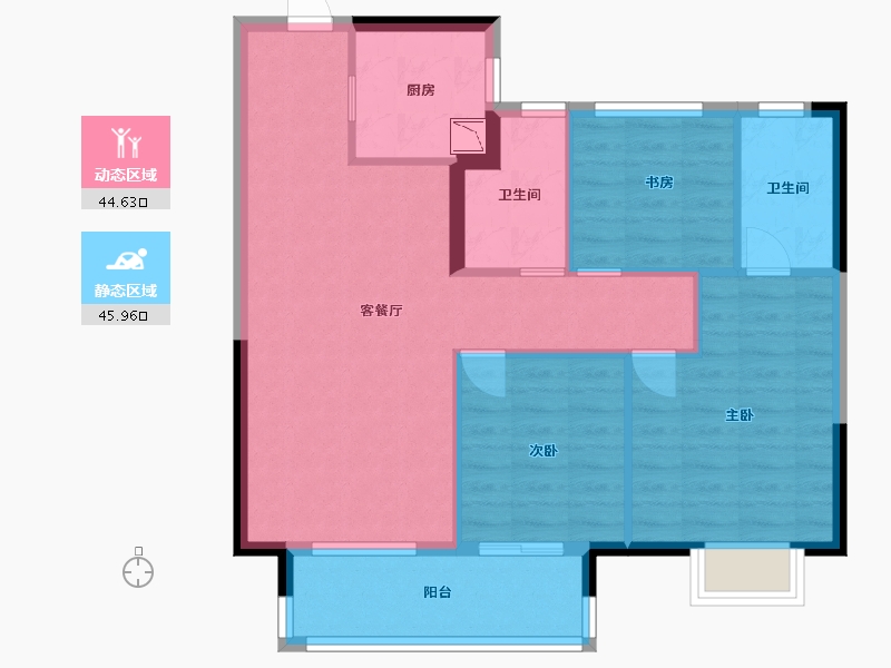 江西省-赣州市-绿地赣州城际空间站-81.60-户型库-动静分区