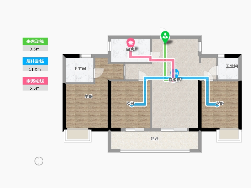 江西省-赣州市-天空之城-86.40-户型库-动静线