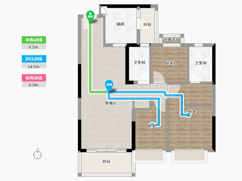 浙江省-绍兴市-新昌恒大悦珑府-94.00-户型库-动静线