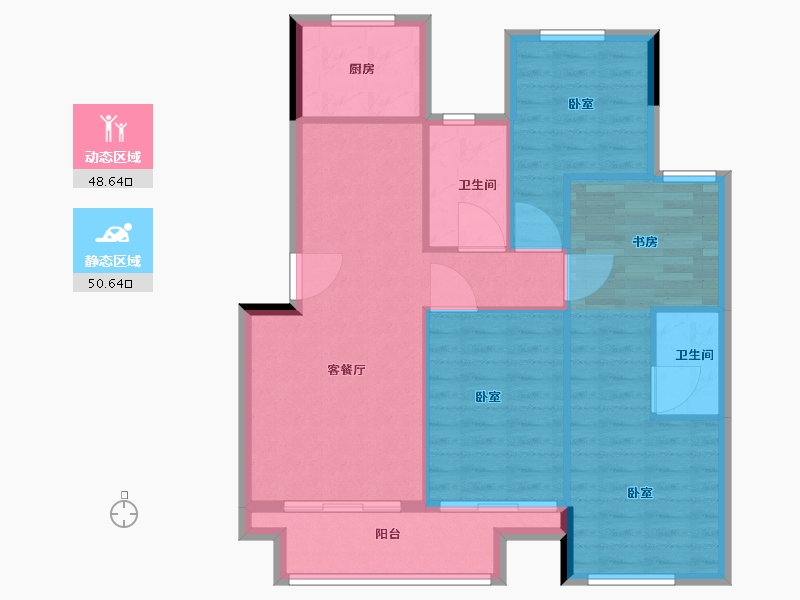 浙江省-湖州市-汎港润合-90.12-户型库-动静分区