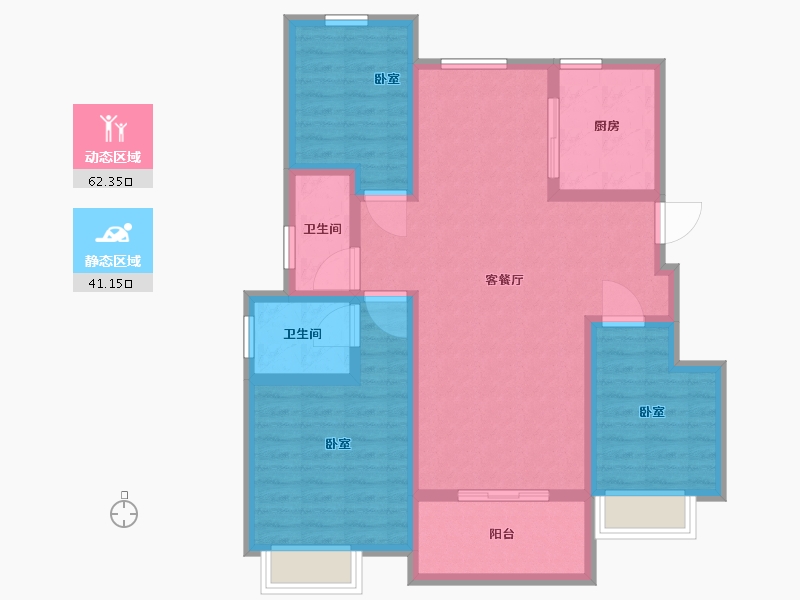 浙江省-温州市-瓯江国际新城-92.01-户型库-动静分区