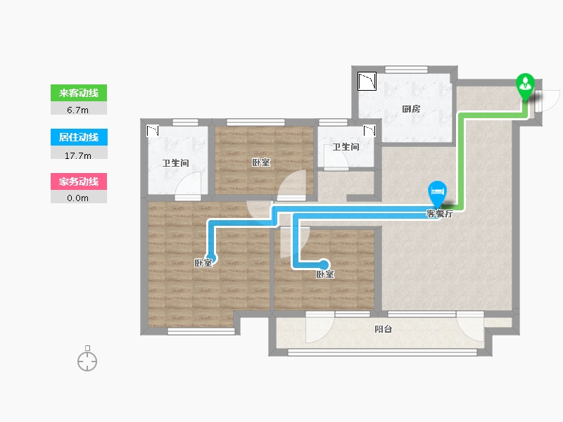 山东省-滨州市-滨州天泰·公园壹号-100.00-户型库-动静线