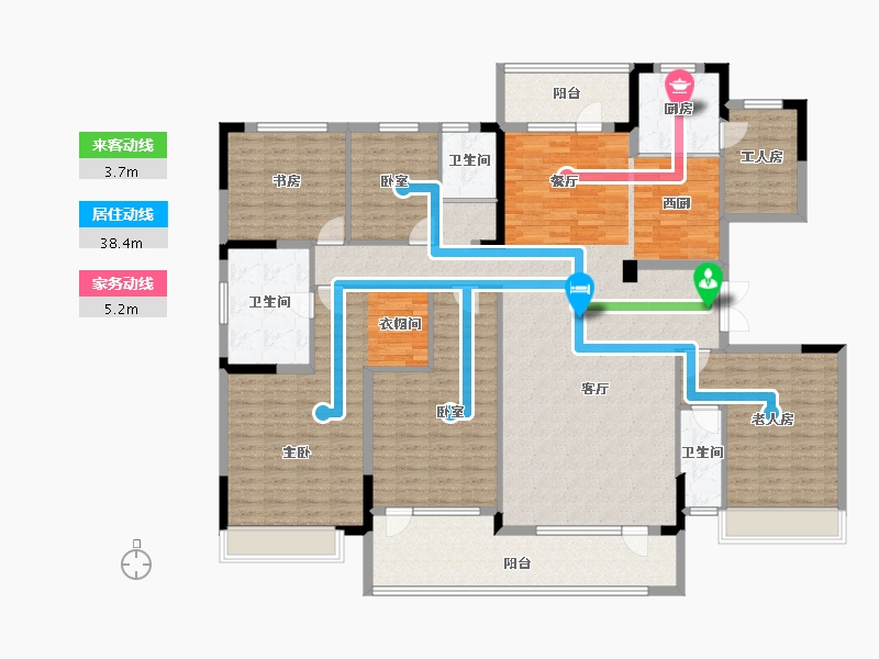 山东省-威海市-城投碧桂园翡翠华府-208.27-户型库-动静线