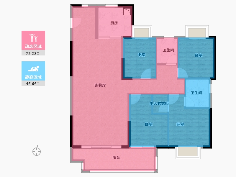 福建省-龙岩市-融创玖峯台-107.00-户型库-动静分区