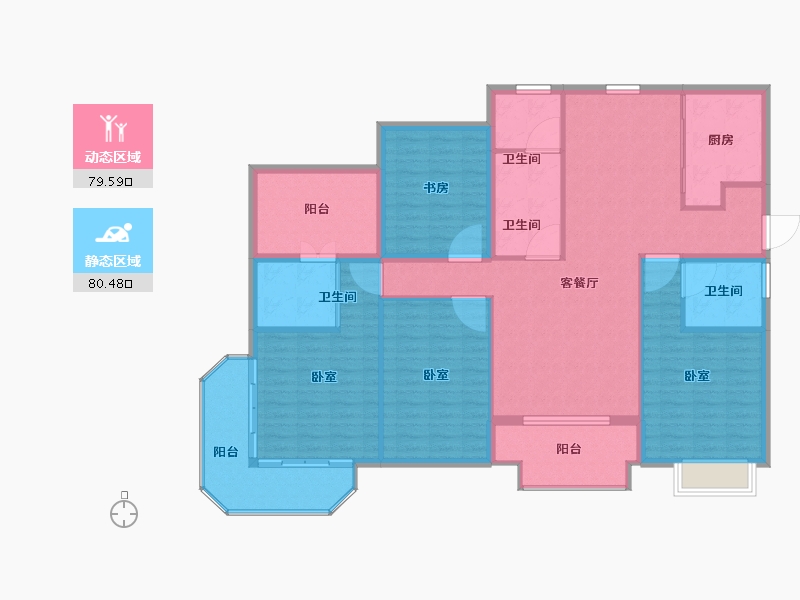 浙江省-嘉兴市-元宝湾二期-146.01-户型库-动静分区