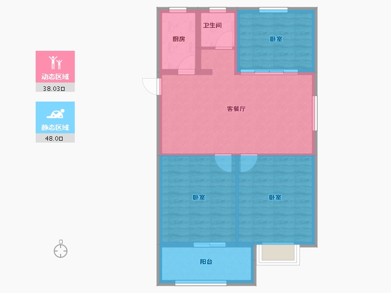 浙江省-嘉兴市-元宝湾二期-77.83-户型库-动静分区