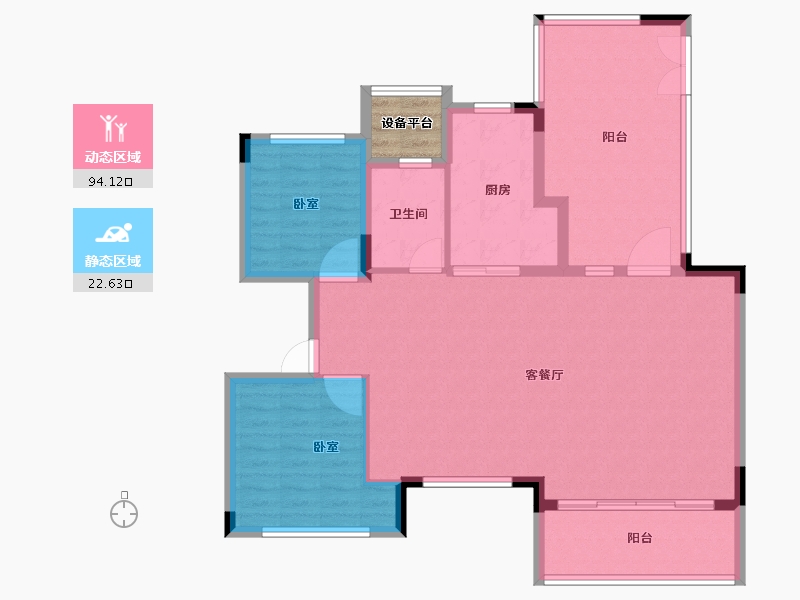 浙江省-绍兴市-诸暨恒大滨江御府-109.50-户型库-动静分区