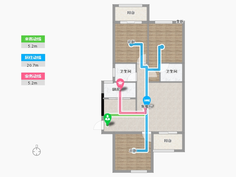 福建省-南平市-鑫泽园-95.99-户型库-动静线