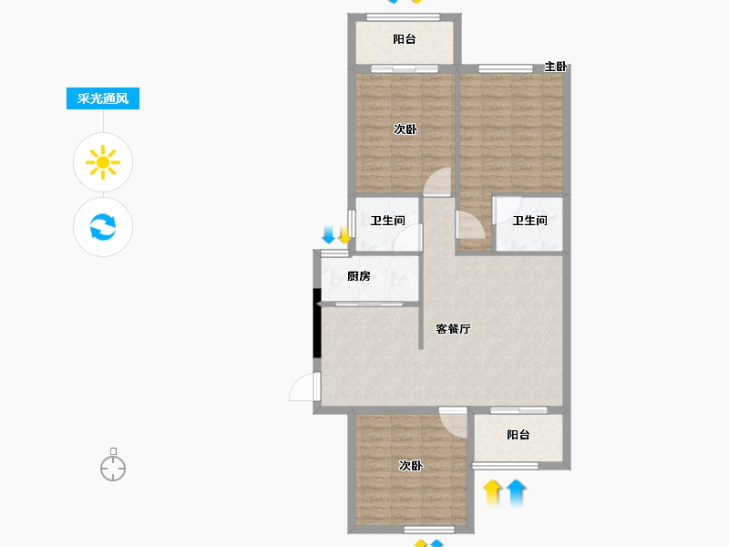 福建省-南平市-鑫泽园-95.99-户型库-采光通风