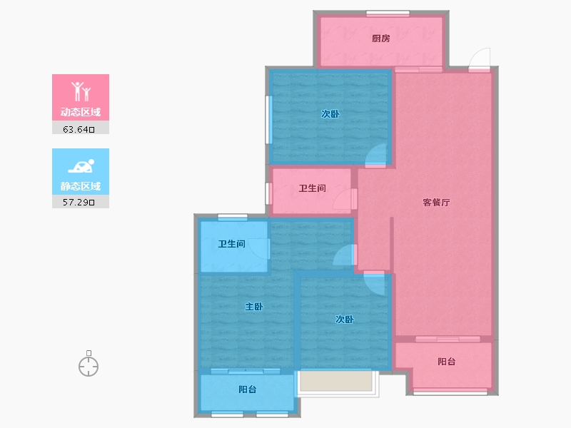 山西省-长治市-和合人家-108.06-户型库-动静分区