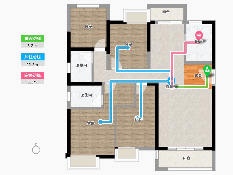 福建省-漳州市-禹洲雍江府-102.79-户型库-动静线