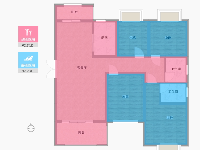 江西省-南昌市-九龙苑-97.99-户型库-动静分区