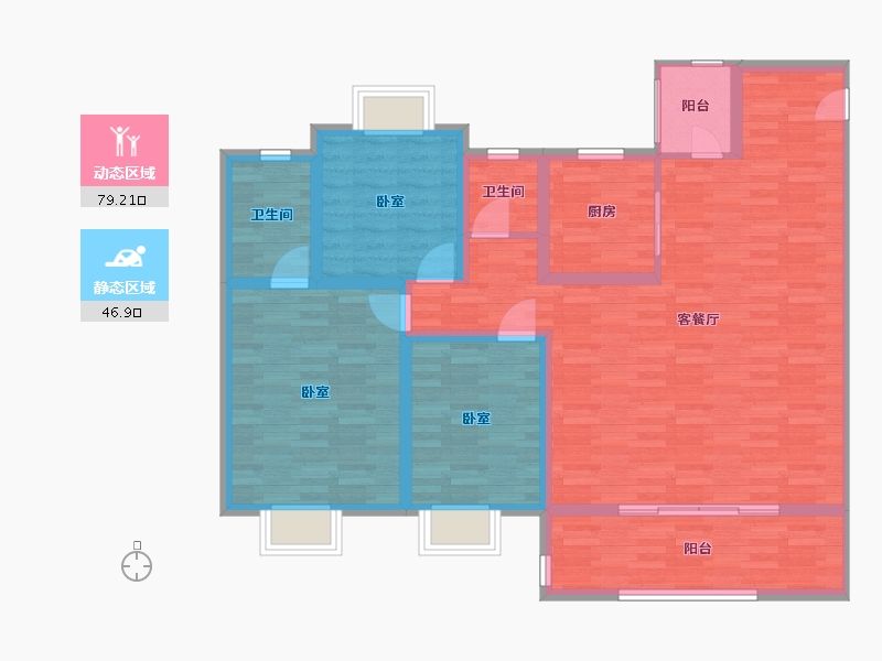 江苏省-镇江市-金辉·优步鑫苑-114.00-户型库-动静分区