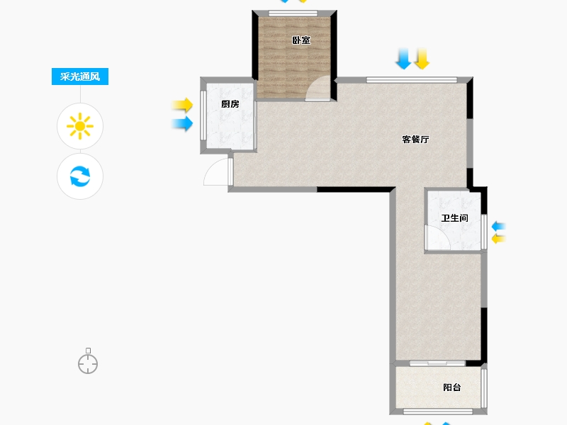 福建省-漳州市-多吉月港官邸-92.00-户型库-采光通风