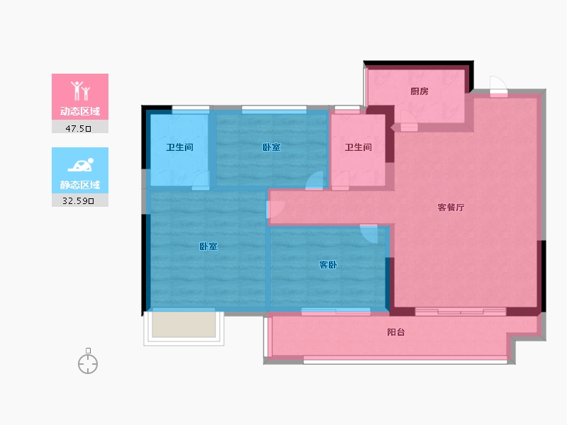 福建省-莆田市-大唐三盛·国韵世家-71.00-户型库-动静分区