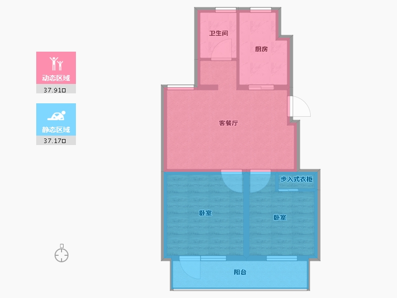 山东省-烟台市-状元府-66.91-户型库-动静分区