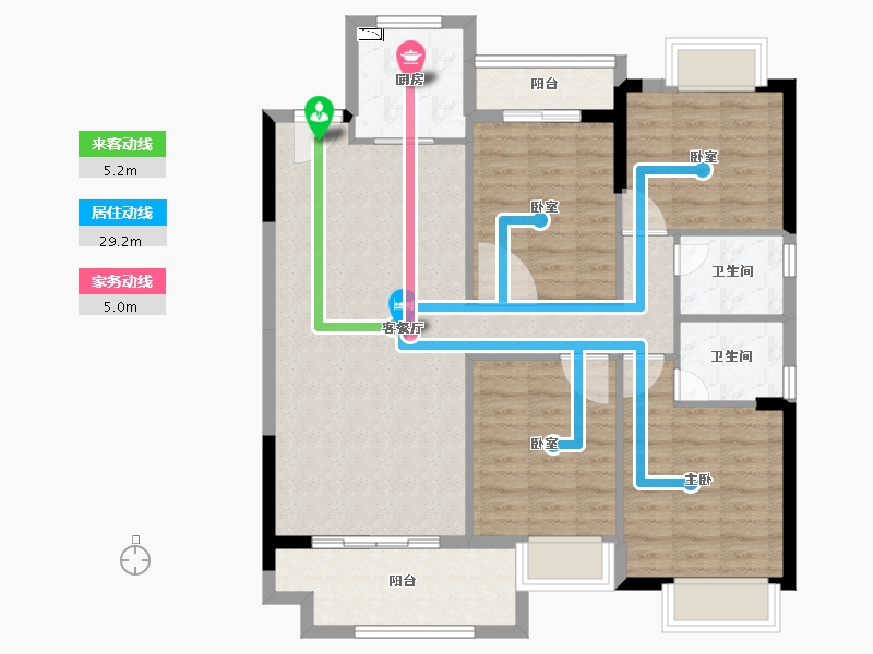 福建省-泉州市-中梁荣誉城心首府-98.99-户型库-动静线