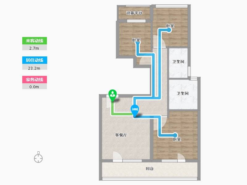 浙江省-舟山市-绿城·风华园-77.99-户型库-动静线