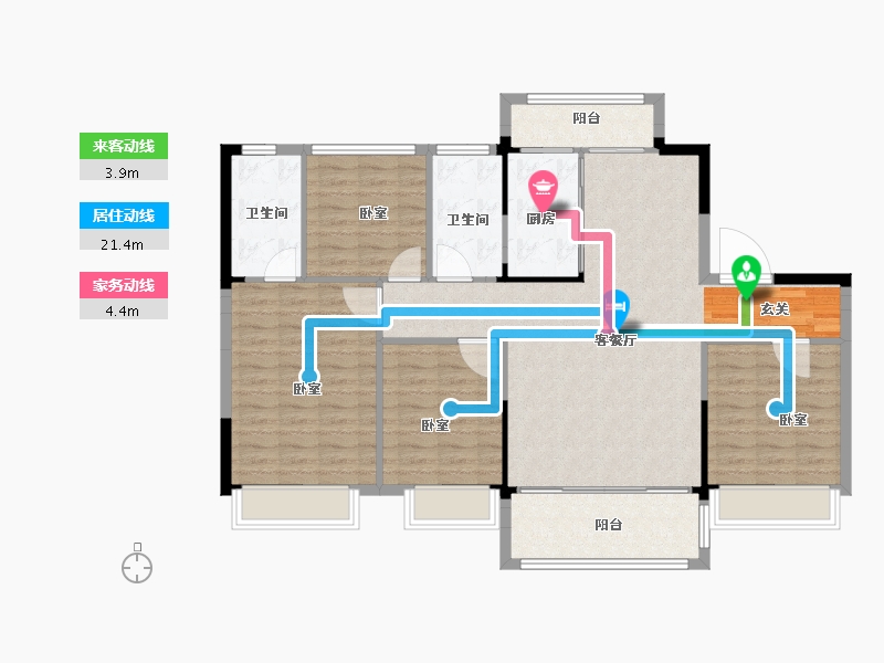 浙江省-嘉兴市-碧桂园海湾1号-114.00-户型库-动静线