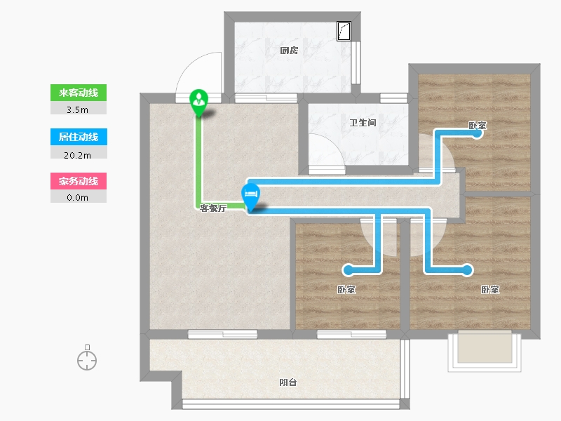 安徽省-合肥市-中梁华地辰阳府-71.00-户型库-动静线