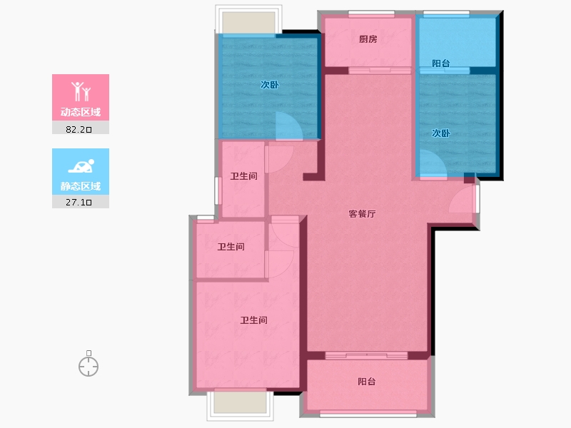 福建省-龙岩市-交发龙岩风景-98.01-户型库-动静分区