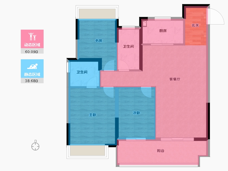 安徽省-阜阳市-万创城市之光-89.00-户型库-动静分区