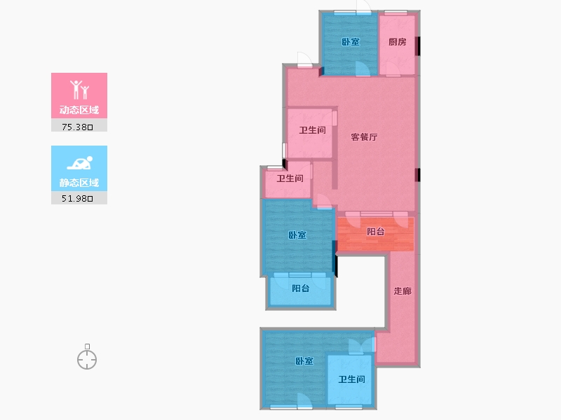 浙江省-湖州市-绿城晓荷江南-114.00-户型库-动静分区