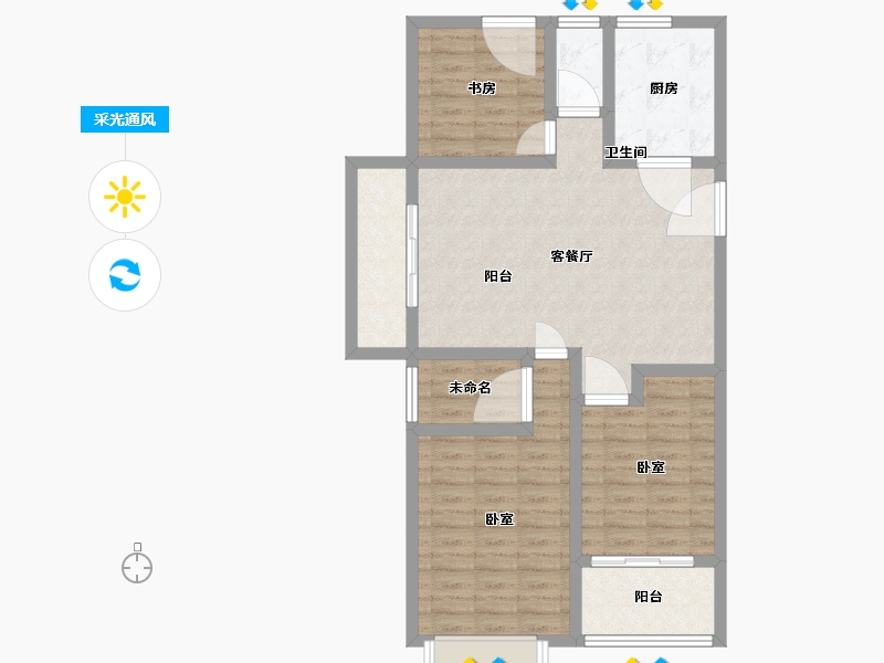 浙江省-温州市-招商德信·博悦湾-92.00-户型库-采光通风