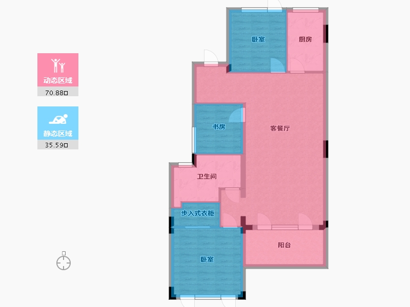 浙江省-湖州市-绿城晓荷江南-97.00-户型库-动静分区