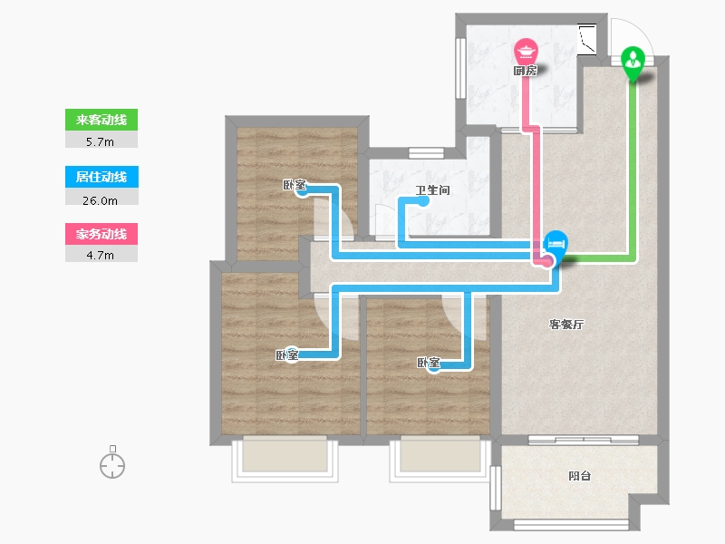 安徽省-合肥市-保利时代-78.00-户型库-动静线