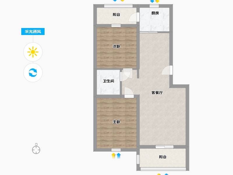 山东省-青岛市-即发金色华山-68.00-户型库-采光通风