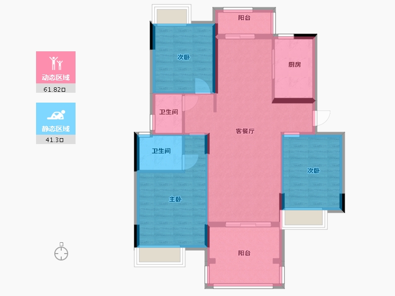 江西省-吉安市-达观洲悦-92.80-户型库-动静分区