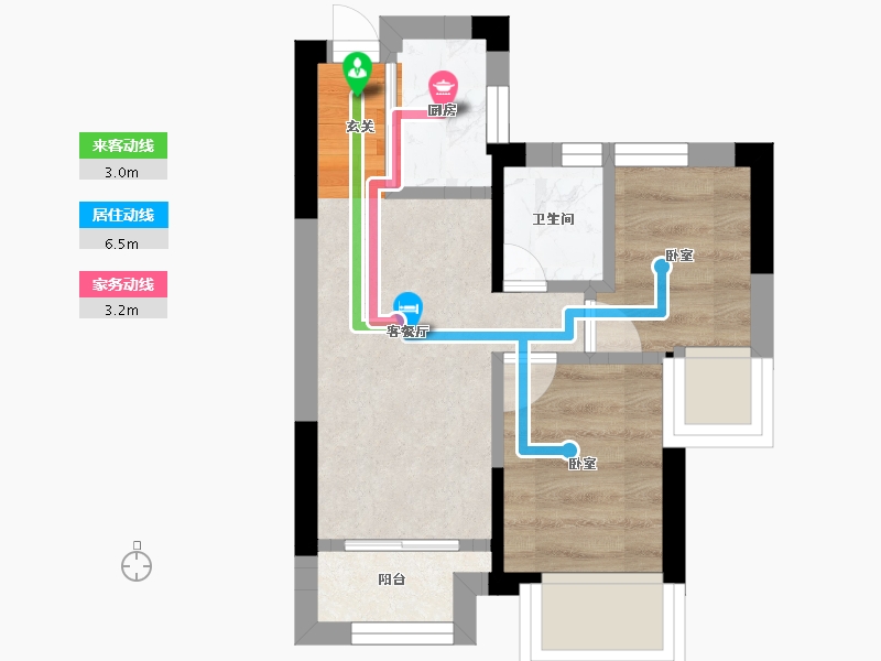 浙江省-嘉兴市-融创海越府-20.44-户型库-动静线