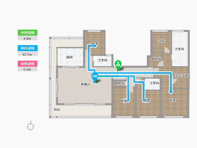 浙江省-宁波市-融创信达宁波府-191.37-户型库-动静线