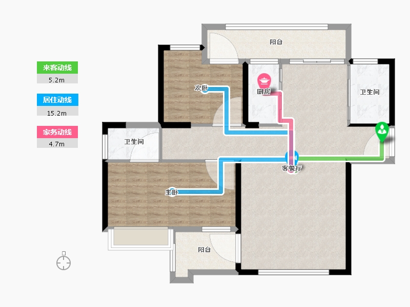 福建省-漳州市-联创文康府-107.00-户型库-动静线